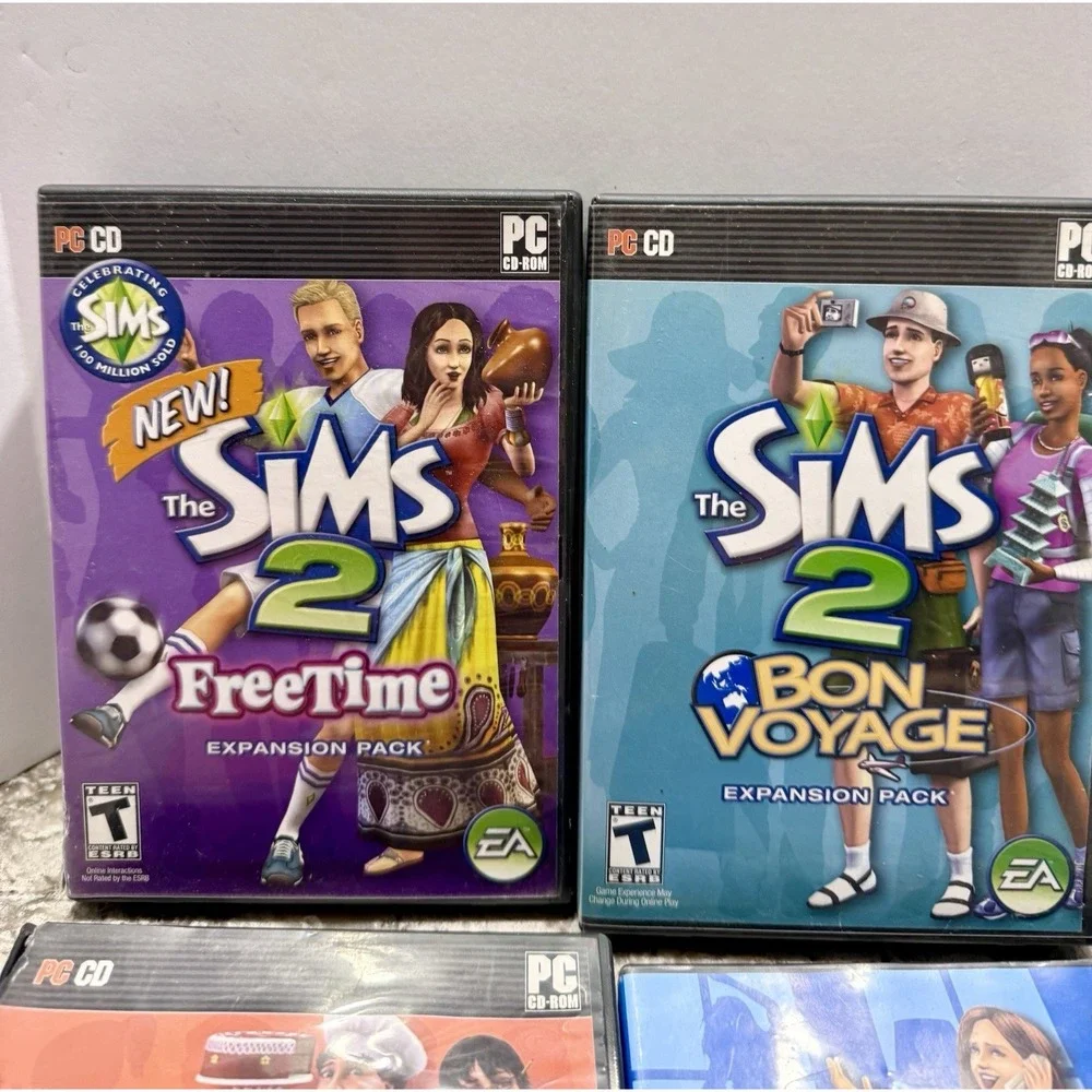 The Sims 2 PC Lot Of 4 Expansion Packs With Manuals For 3 Of 4